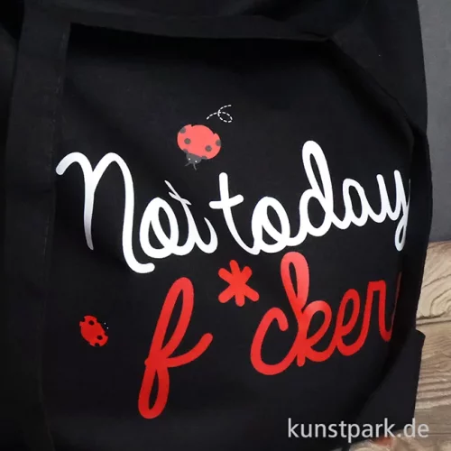 Artikelbild 3 des Artikels “Baumwolltasche, Schwarz, Bedruckt, Design, Not today “