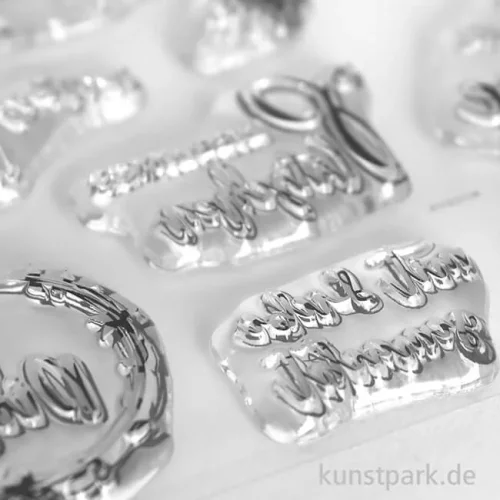 Artikelbild 3 des Artikels “Clear Stamps - Süße Grüße mit 9 Motiven als Silikonstempel “