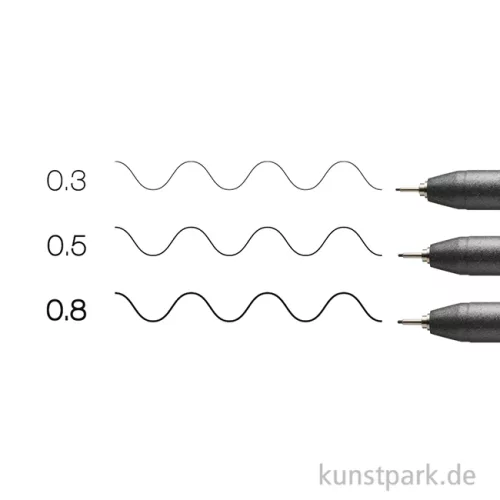 Artikelbild 3 des Artikels “COPIC Multiliner Set - Schwarz, 3 Strichstärken, 0,3-0,8 mm “