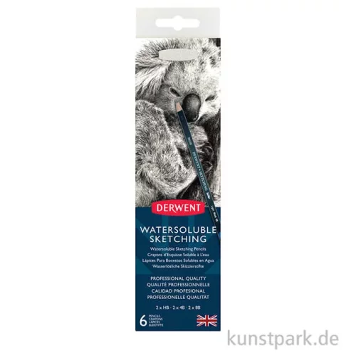 Artikelbild 3 des Artikels “Derwent SKETCHING Water, 6 Graphitstifte mit Anspitzer im Metalletui “