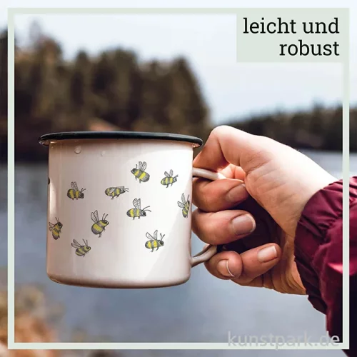 Artikelbild 3 des Artikels “Emailletasse - Bienenschwarm, 300 ml “