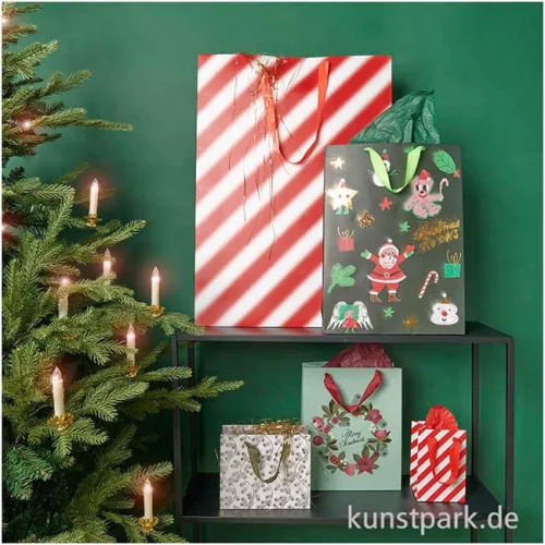Artikelbild 3 des Artikels “Geschenktüte - Tannenzweige, Gold, 22 x 18 x 10 cm “