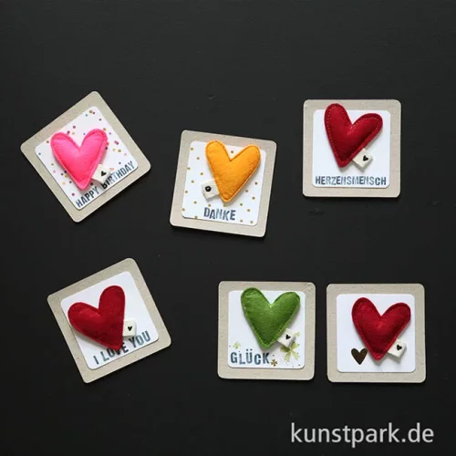 Artikelbild 3 des Artikels “Good old friends - Filzherzmagnet, I love You “