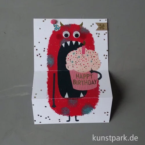 Artikelbild 3 des Artikels “Good old friends - Monsterkarte, Happy Birthday, Rotes Monster “