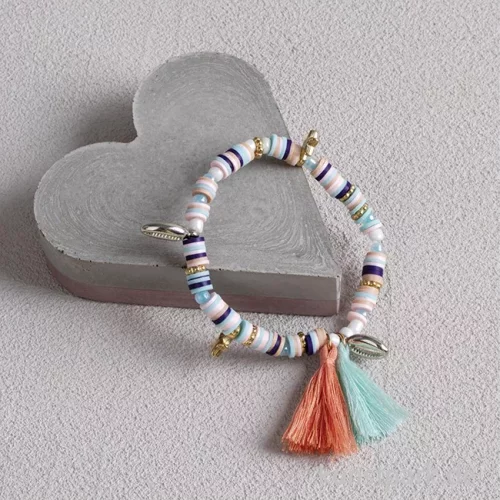 Artikelbild 3 des Artikels “Heishi Perlen Set mit Schmuckzubehör, Arabisch Blau “
