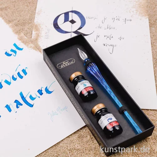 Artikelbild 3 des Artikels “HERBIN Glasfeder Set mit 2 Tinten, Ultramarin “