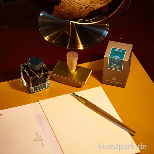 Artikelbild 3 des Artikels “HERBIN Luxus Schreibtinte 1670 mit Goldschimmer - Smaragdgrün, 50 ml “
