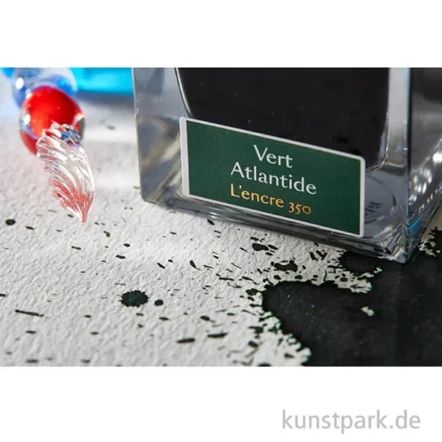 Artikelbild 3 des Artikels “HERBIN Tinte 350 mit Gold- und Silberschimmer - Vert Atlantide, 50 ml “