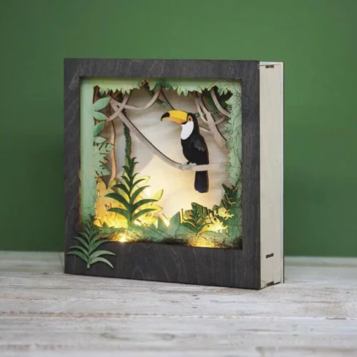 Artikelbild 3 des Artikels “Holzbausatz 3D-Motivrahmen - Tukan “