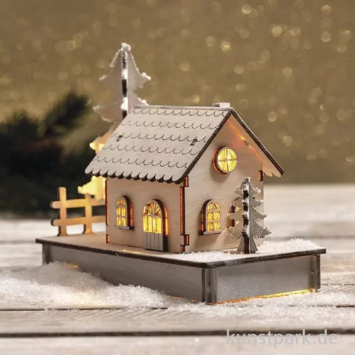Artikelbild 3 des Artikels “Holzbausatz für 1 Häuschen, 17,5x9,4x14 cm, 30-teilig “
