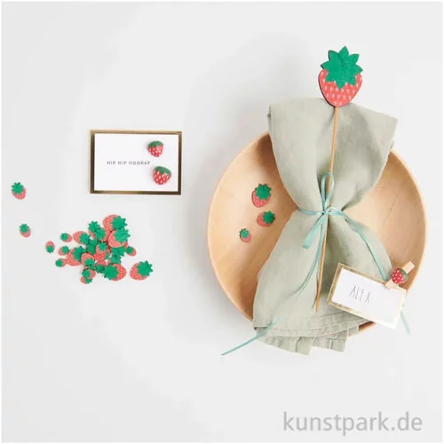 Artikelbild 3 des Artikels “Holzsticker Erdbeere, 24 Stück “