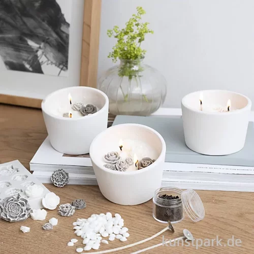 Artikelbild 3 des Artikels “Kerzengießen Set - Rosen Schalen, Beige, Weiß, Creme “