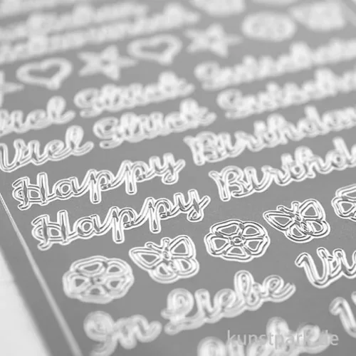 Artikelbild 3 des Artikels “Kreativ Sticker - Grüße, Silber, 10 x 23 cm “