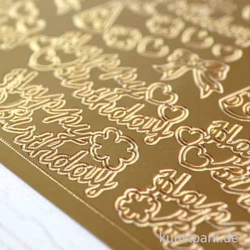 Artikelbild 3 des Artikels “Kreativ Sticker - Happy Birthday 1, Gold, 10 x 23 cm “