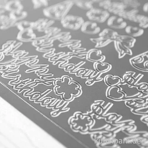 Artikelbild 3 des Artikels “Kreativ Sticker - Happy Birthday 1, Silber, 10 x 23 cm “