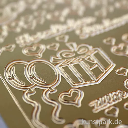 Artikelbild 3 des Artikels “Kreativ Sticker - Herzlichen Glückwunsch 2, Gold, 10 x 23 cm “