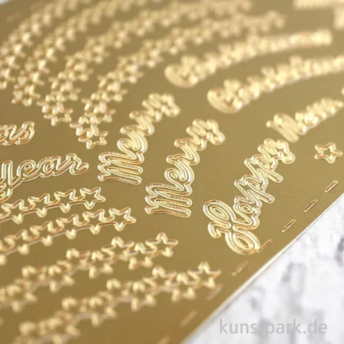 Artikelbild 3 des Artikels “Kreativ Sticker - Merry Christmas, Gold, 10 x 23 cm “