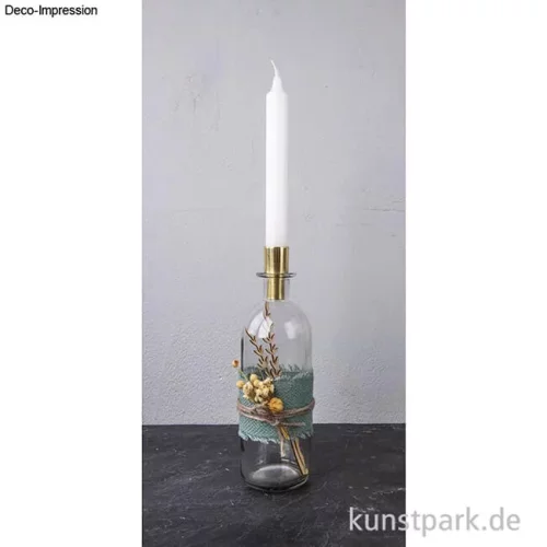 Artikelbild 3 des Artikels “Metall Flaschenkerzenhalter für Stabkerzen, Gold, 2,2/1,8x5cm, 2 Stk “