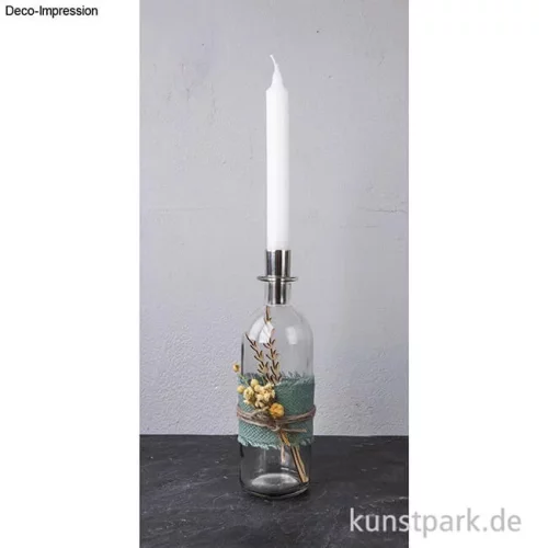 Artikelbild 3 des Artikels “Metall Flaschenkerzenhalter für Stabkerzen, Silber, 2,2/1,8x5cm, 2 Stk “