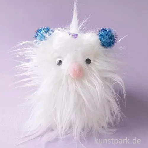 Artikelbild 3 des Artikels “Mini Bastelset - Monster Nähen, Weiß mit Pompons “