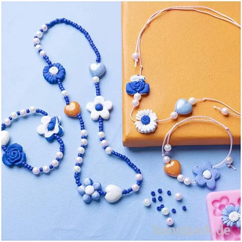 Artikelbild 3 des Artikels “Mini Bastelset Schmuck, Blumen, Blau, Weiß “