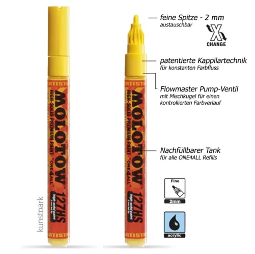 Artikelbild 3 des Artikels “Molotow ONE4ALL Marker - 127HS Metallic-Kit 6er “