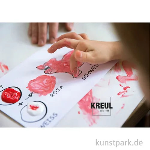 Artikelbild 3 des Artikels “MUCKI Fingerfarben Set - Wir mischen, malen, tupfen, 5 x 50 ml, Zubehör “
