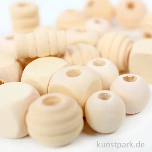 Artikelbild 3 des Artikels “Perlen aus Holz, 5-28 mm, Lochgröße 2,5-3 mm, 2 Liter “