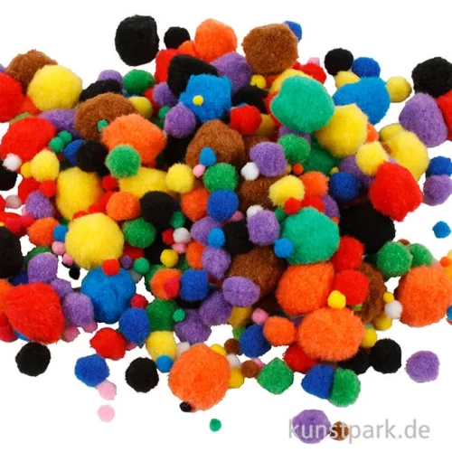 Artikelbild 3 des Artikels “Pompons-Mix Bunt, Größe 5-40 mm, 720 Stück sortiert “