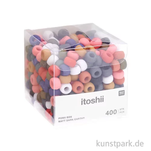 Artikelbild 3 des Artikels “Pony Bead Set, Matt Dark Earthy, 400 Stück “