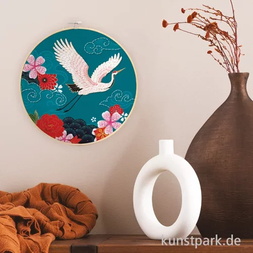 Artikelbild 3 des Artikels “Punch Needle Stickset - Japanischer Kranich, 25 cm “