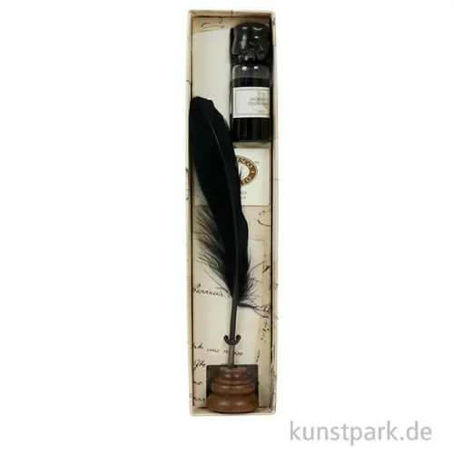 Artikelbild 3 des Artikels “Rubinato Kalligrafie-Set mit schwarzem Federkiel, 3 teilig in Geschenkbox “