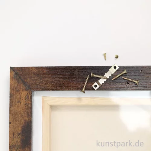 Artikelbild 3 des Artikels “Schattenfugenrahmen mit Keilrahmen - Walnuss “
