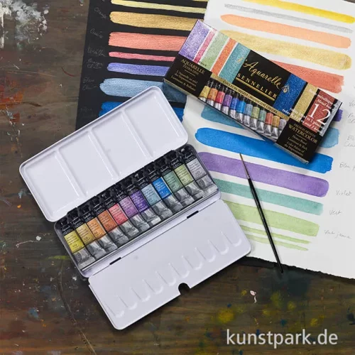 Artikelbild 3 des Artikels “Sennelier Aquarellkasten mit 12 x 10 ml Tuben, irisierend “