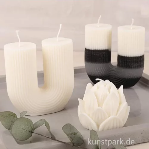 Artikelbild 3 des Artikels “Silikon Gießform - Kerze U-Form geriffelt, 8,4 x 3,9 x 8,6 cm “