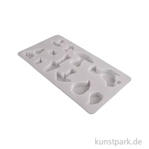 Artikelbild 3 des Artikels “Silikon Gießform - Pilze + Tiere, 11 Herbstmotive, 14,5 x 26 x 1,5 cm “