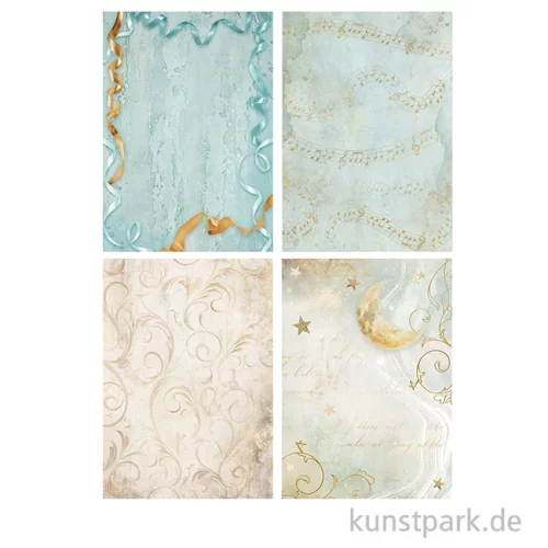 Artikelbild 3 des Artikels “Stamperia Reispapier Selection - Masquerade Backgrounds, A6 “