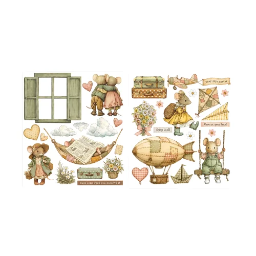 Artikelbild 3 des Artikels “Stamperia Rub On Transferfolien - Cozy Family, 6 Blatt XL “
