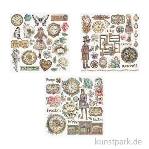 Artikelbild 3 des Artikels “Stamperia Rub On Transferfolien - Gardens of Time, 6 Blatt “