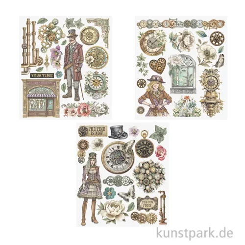 Artikelbild 3 des Artikels “Stamperia Rub On Transferfolien - Gardens of Time, 6 Blatt, XL “