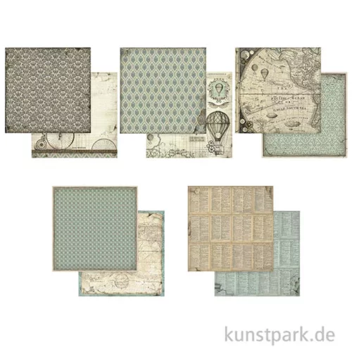 Artikelbild 3 des Artikels “Stamperia Scrapbooking Pad - Voyages Fantastiques Backgrounds, 30,5 cm “