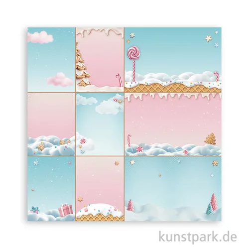 Artikelbild 3 des Artikels “Stamperia Scrappapier - Candy Christmas Cards, 30,5 x 30,5 cm “