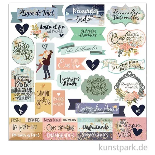Artikelbild 3 des Artikels “Stamperia Scrappapier - Love Story Quotes, 30,5 x 30,5 cm “