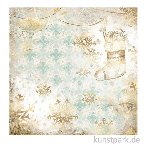 Artikelbild 3 des Artikels “Stamperia Scrappapier - Romantic Christmas Socks, 30,5x30,5 cm “