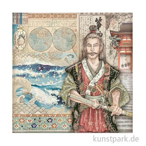 Artikelbild 3 des Artikels “Stamperia Scrappapier - Sir Vagabond in Japan Samurai, 30,5x30,5 cm “