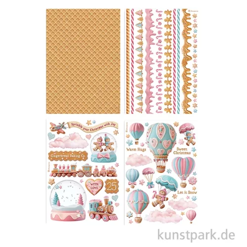 Artikelbild 3 des Artikels “Stamperia Washi Pad - Candy Christmas, 8 Blatt, A5 “