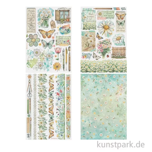 Artikelbild 3 des Artikels “Stamperia Washi Pad - Daisy Art, 8 Blatt, A5 “