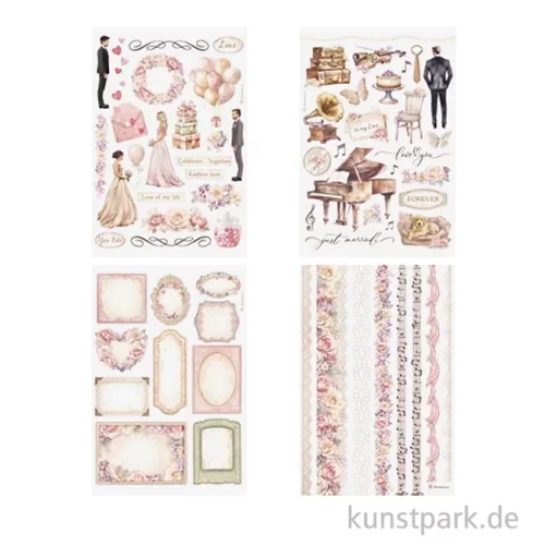 Artikelbild 3 des Artikels “Stamperia Washi Pad - Romance Forever, 8 Blatt, A5 “