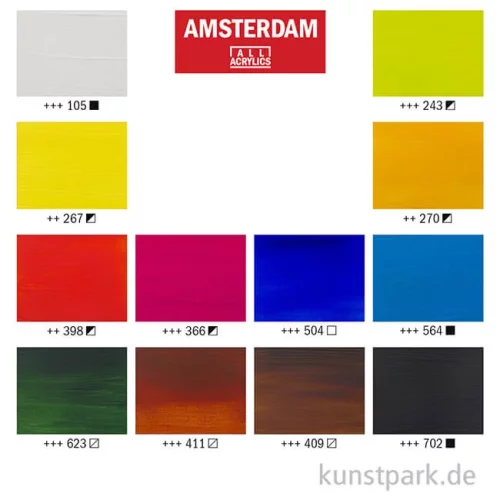 Artikelbild 3 des Artikels “Talens AMSTERDAM Acrylfarben Set mit 12 x 20 ml - Landschaftsfarben “
