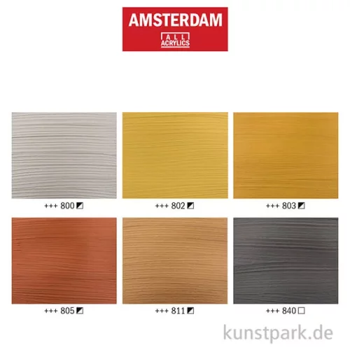 Artikelbild 3 des Artikels “Talens AMSTERDAM Acrylfarben Set mit 6 x 20 ml - Metallicfarben “